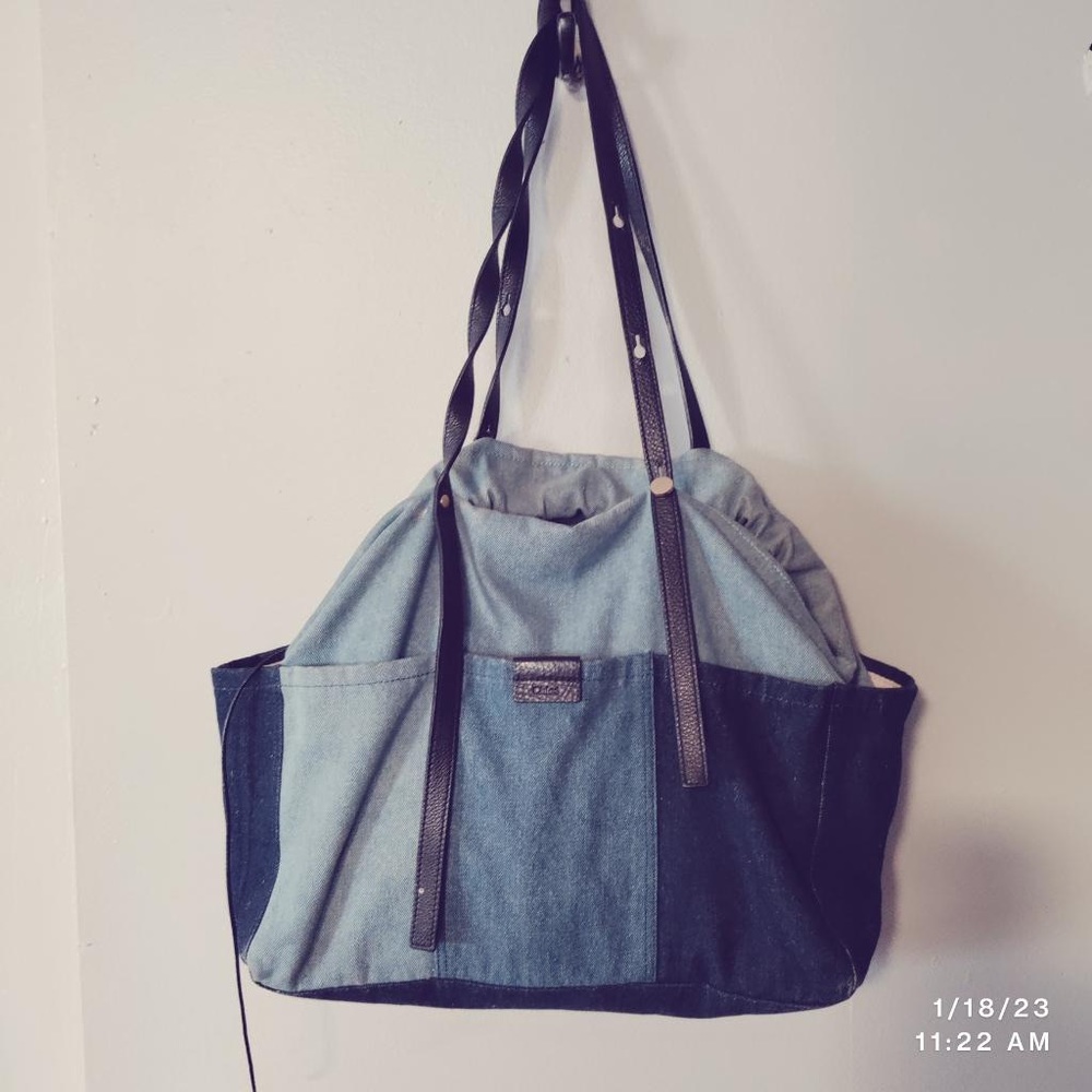 Chloe denim diaper bag